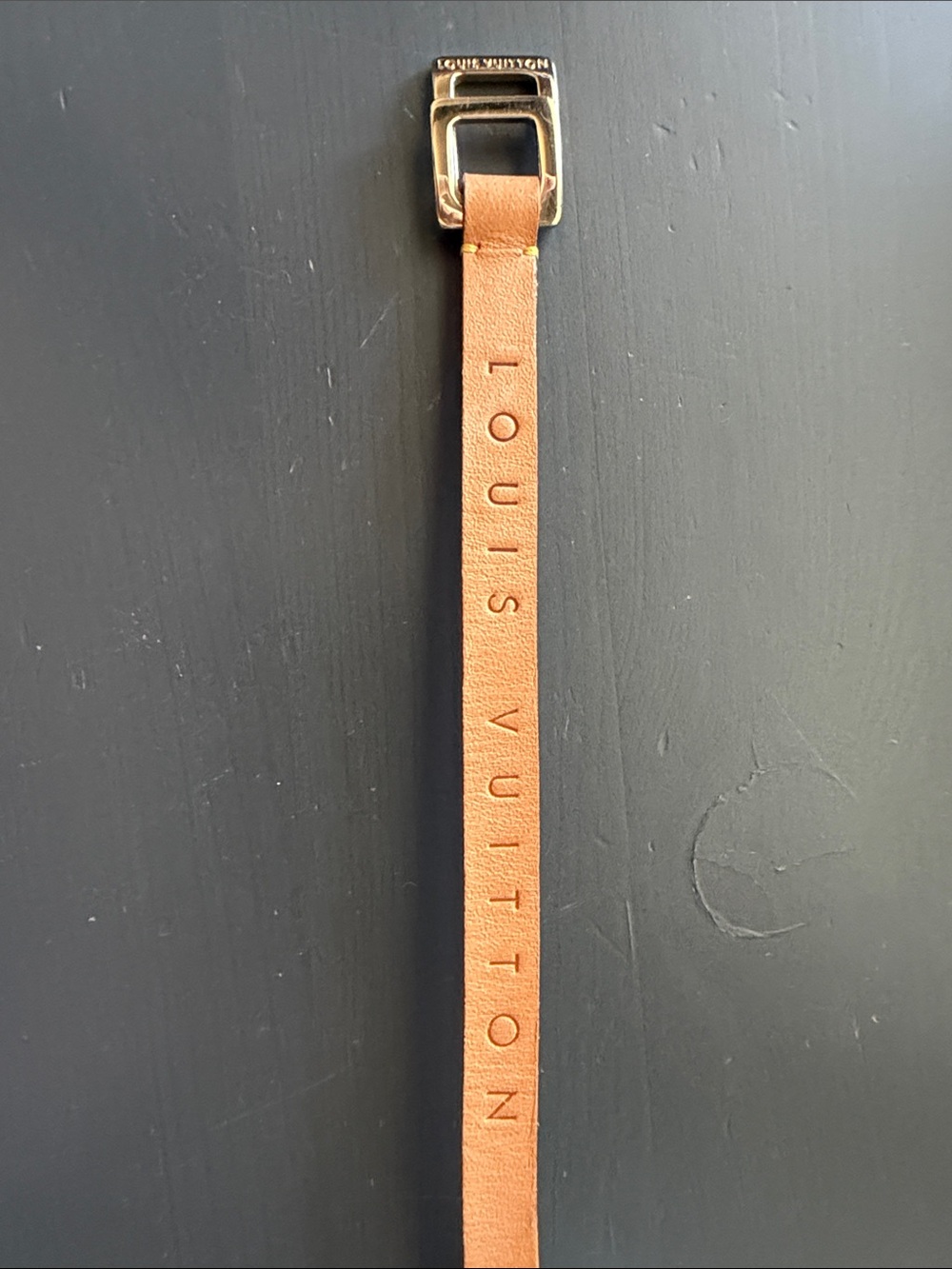 Louis Vuitton Tan Leather Slim Belt with Gold-Tone Buckle vachetta medium 41” - Picture 3 of 11